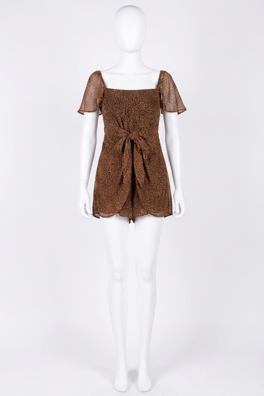 NEW SHOW ME YOUR MUMU kinsley romper in lucky leopard